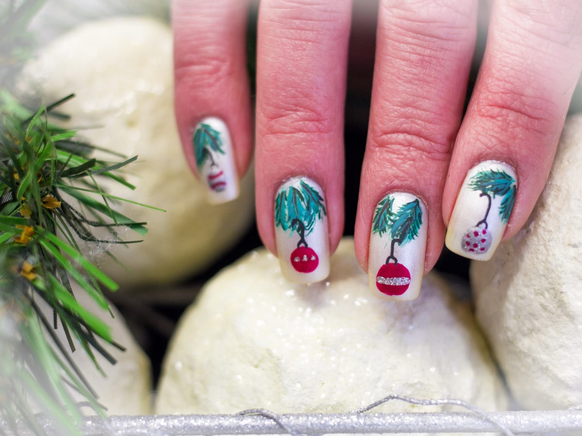 DIY Green Christmas Tree Square Nails DIY Green Christmas Tree Square Nails — Christmas Dip Nails