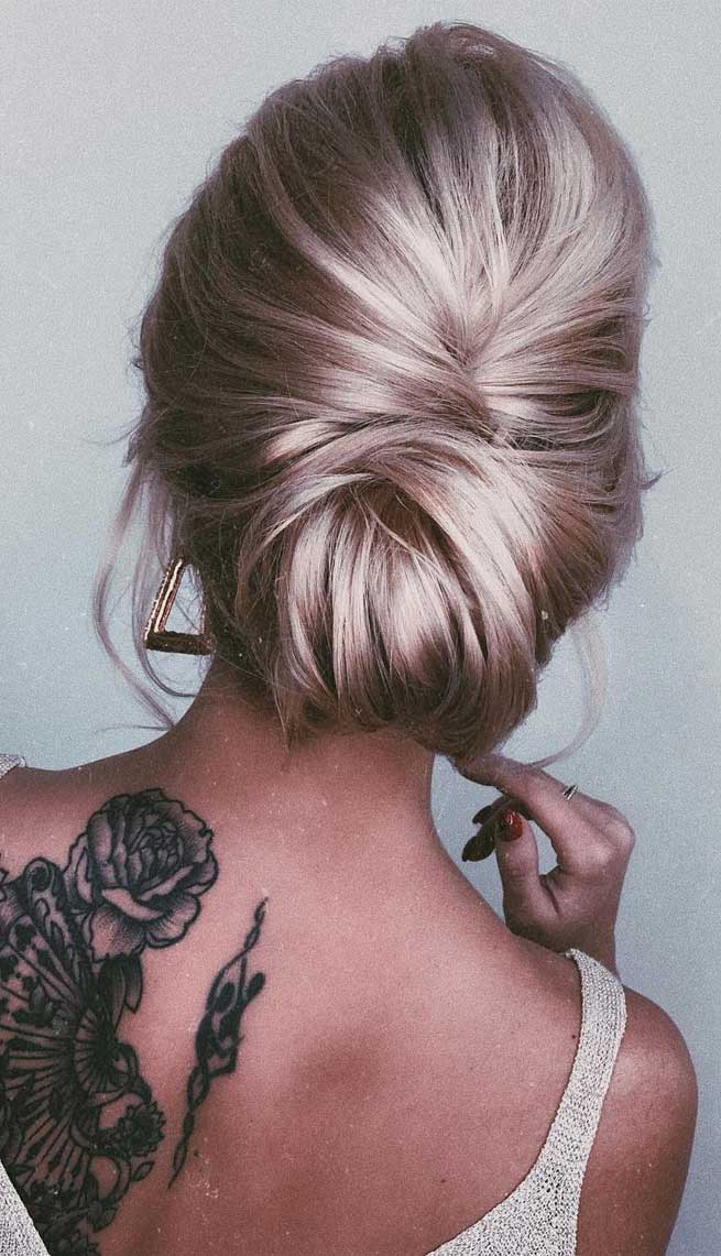 Ash Blonde Twisted Updo With Highlights — Christmas Hair Styles