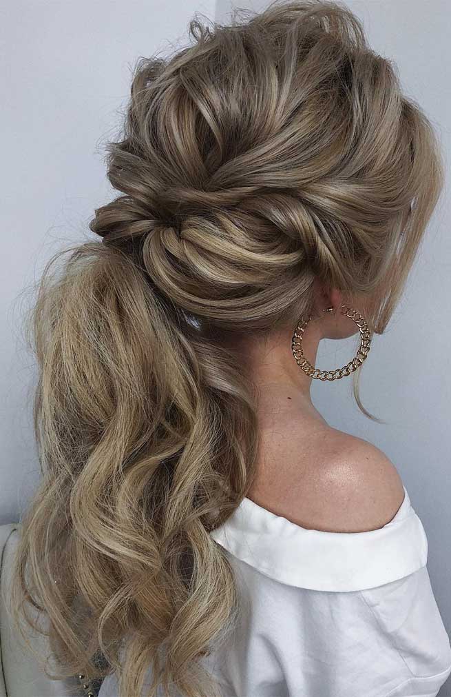 Ash Blonde Ponytail With Braided Elements — Christmas Party Hairstyles