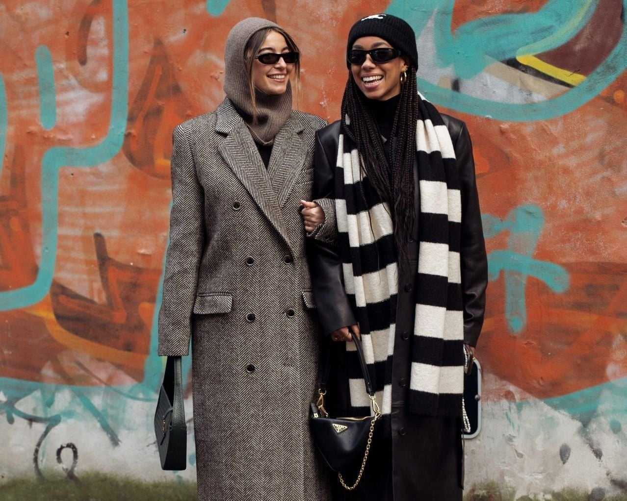 Camel tie-waist coat over cream sweater and black trousers — Cold Weather Outfits