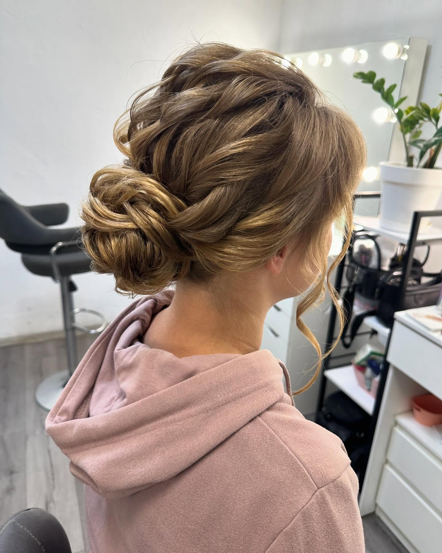 Elegant Twisted Updo With Loose Curls