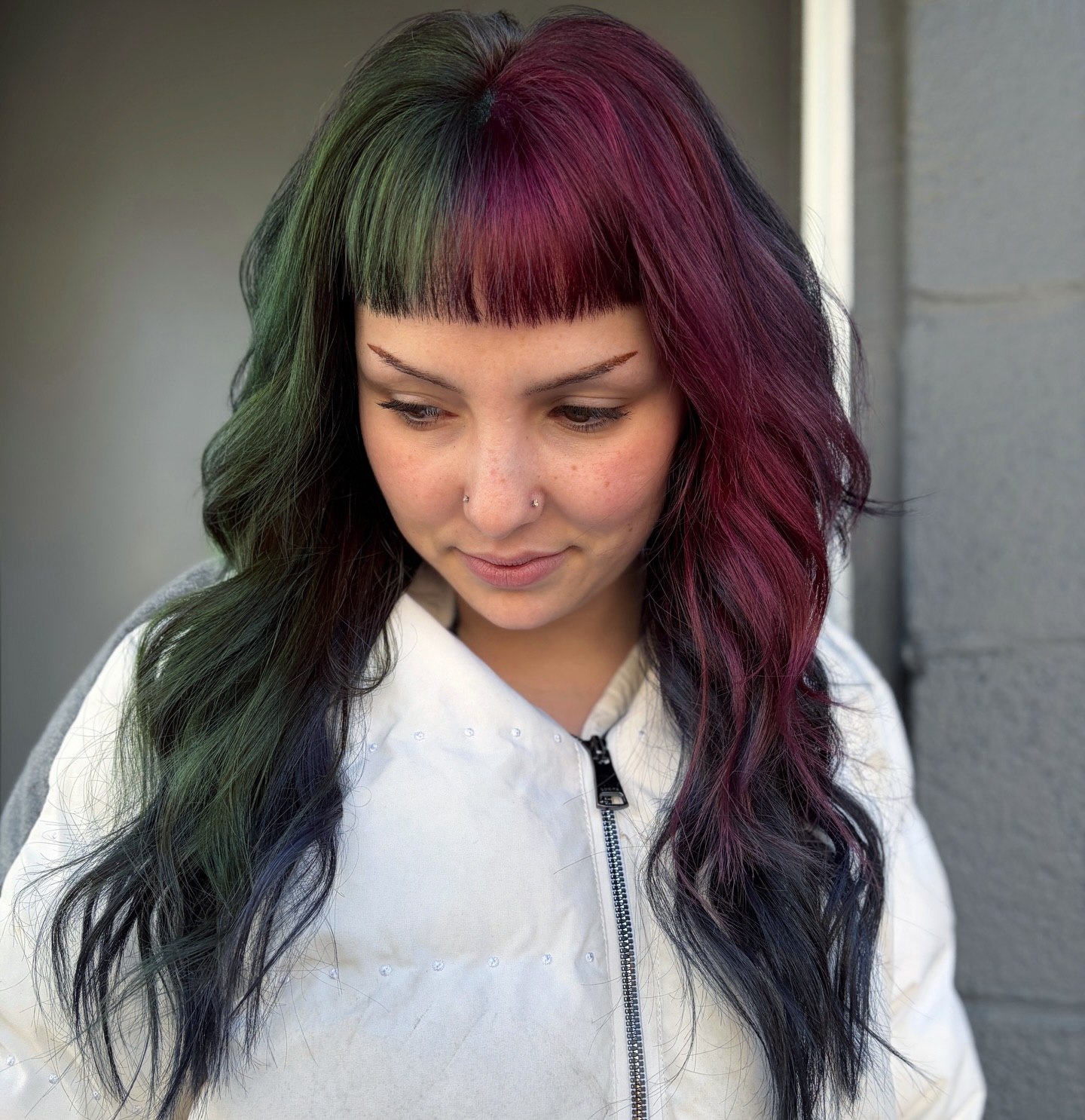 Half & Half Split Dye With Dark Moody Tones