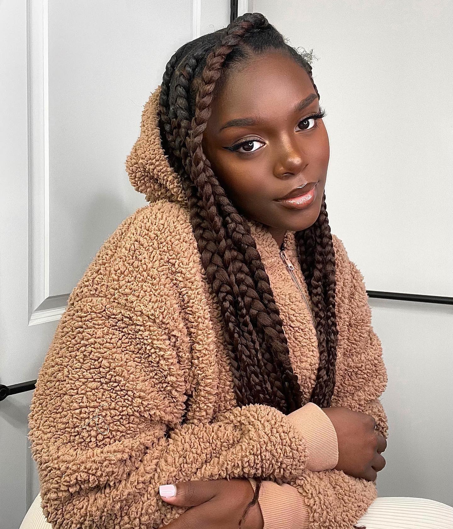 Long Braids With Subtle Ombre Finish