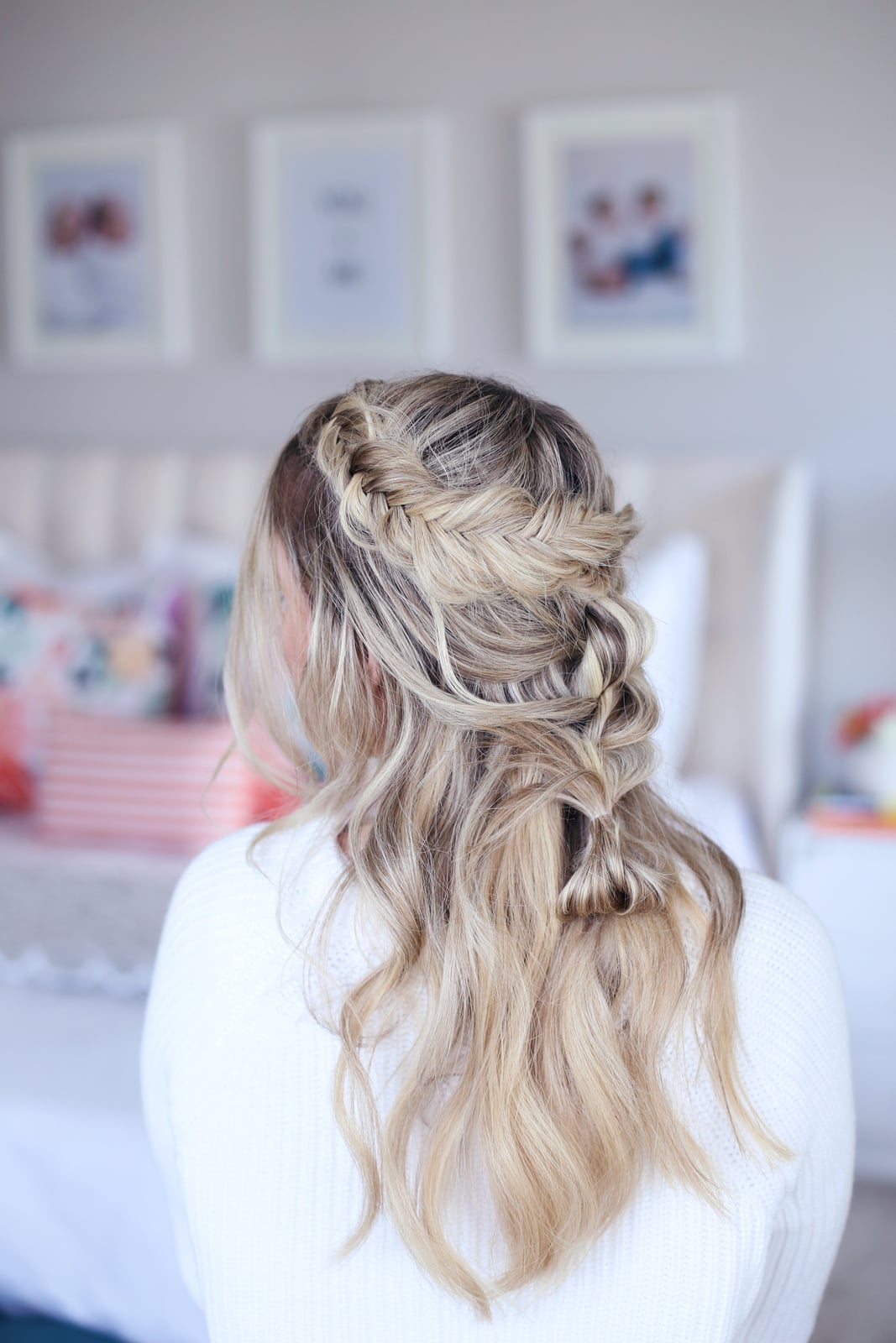 Blonde Braided Crown With Loose Waves — New Years Eve Hairstyles
