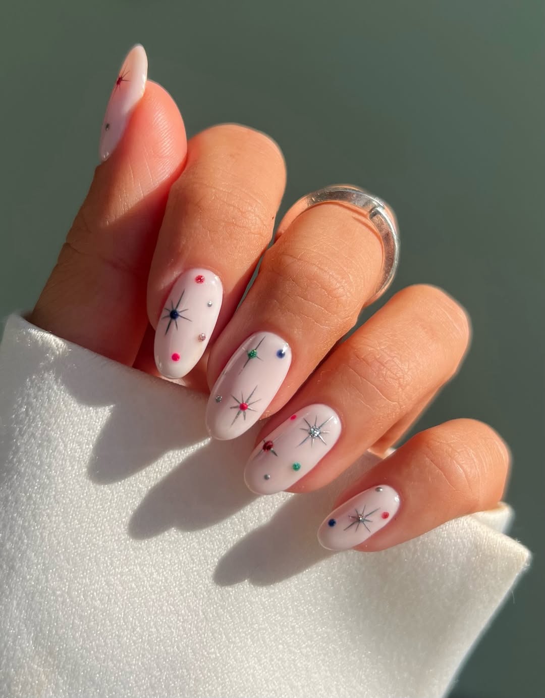 Pastel Milky Stars with Crystal Accents