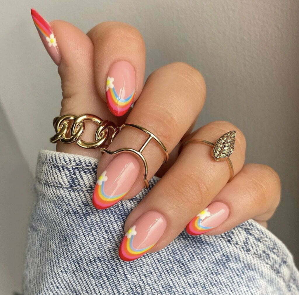 Two Bfb Design Rainbow Nails 2027: Pastel Aura & Glitter Designs