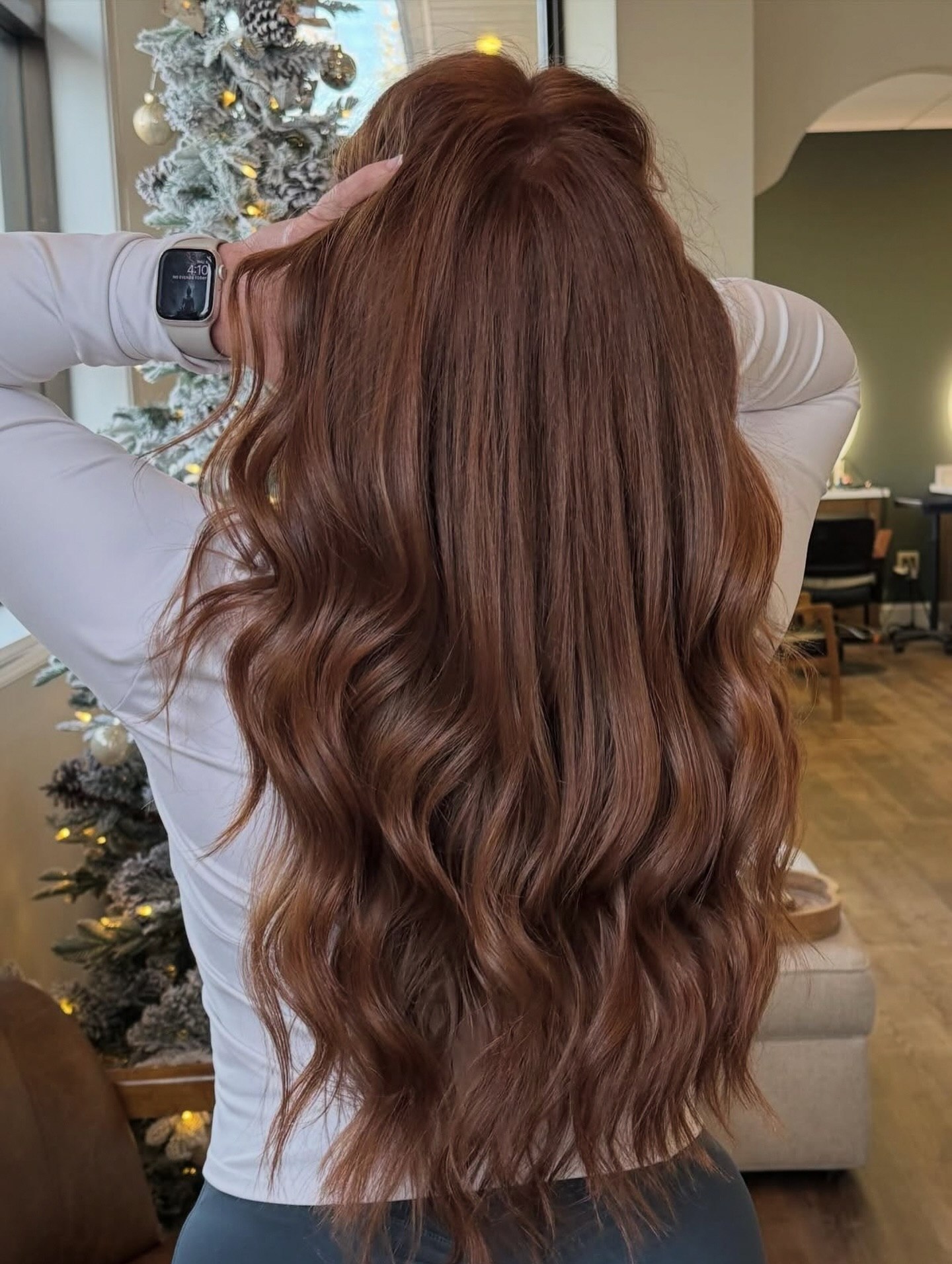 Rich Auburn Waves For The Holidays