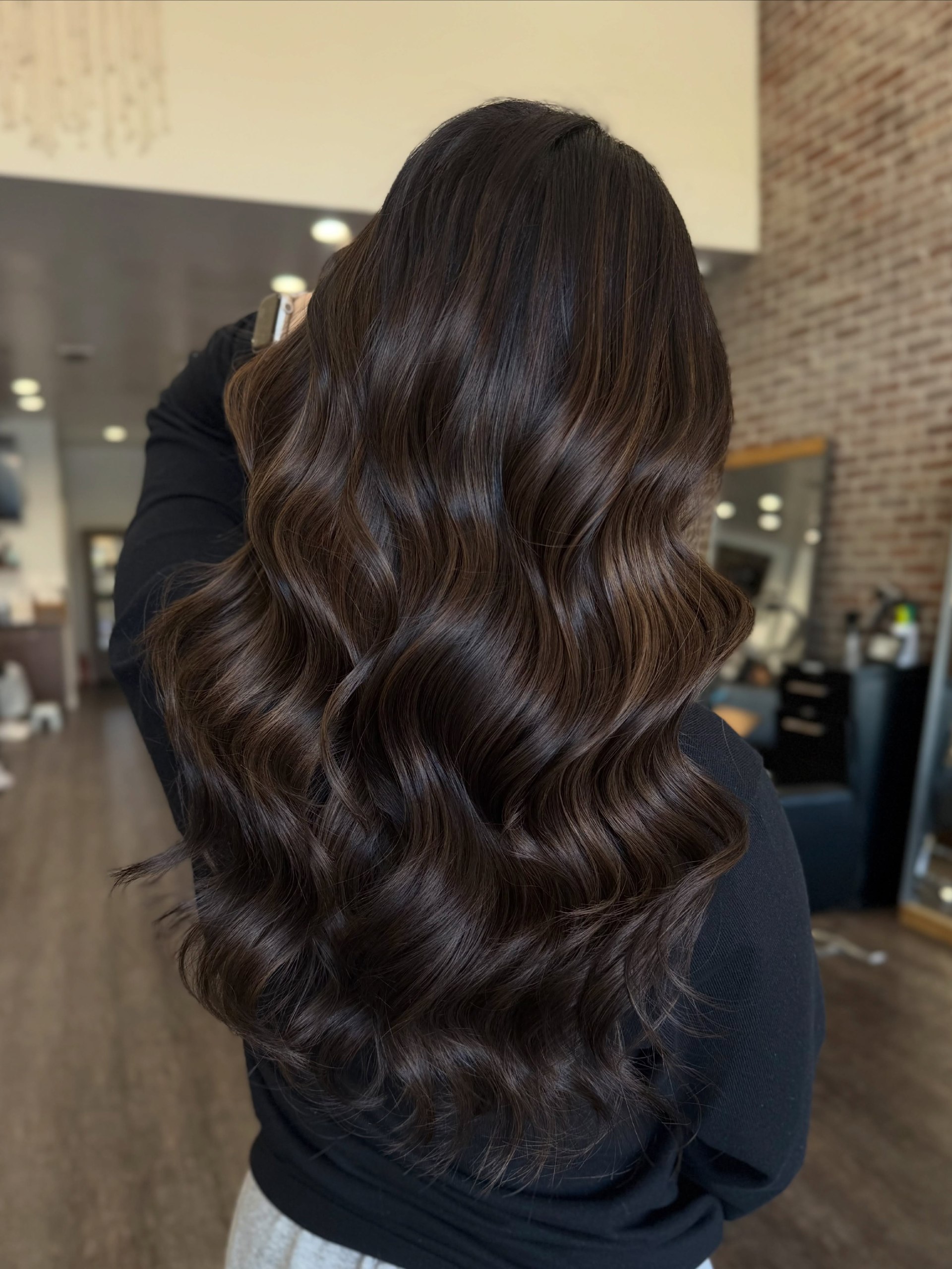 Rich Espresso Waves With Subtle Chocolate Highlights