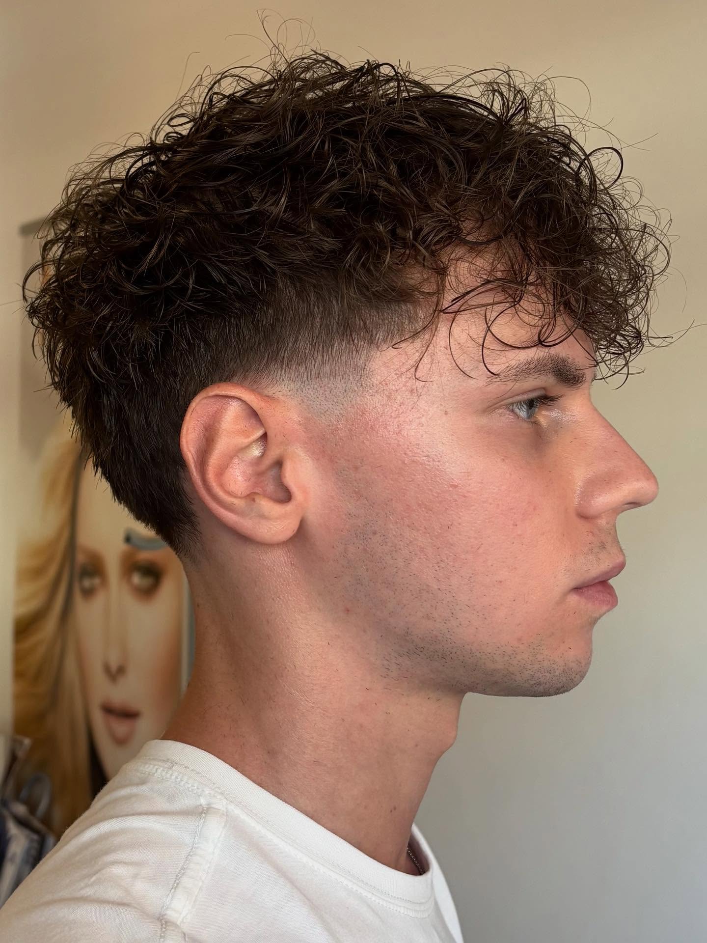 Taper Fade With Textured Curly Top