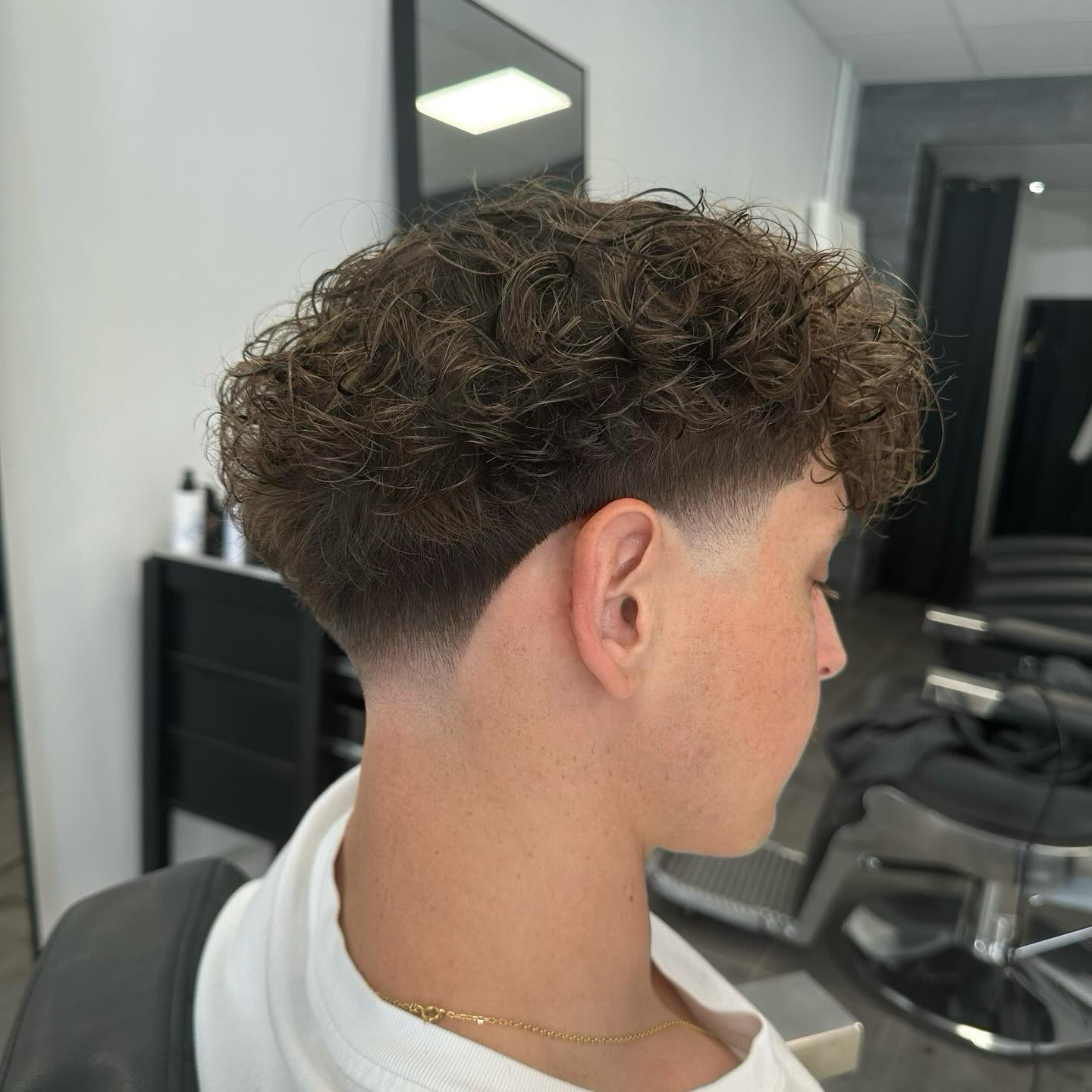 Textured Curly Crop With Low Fade