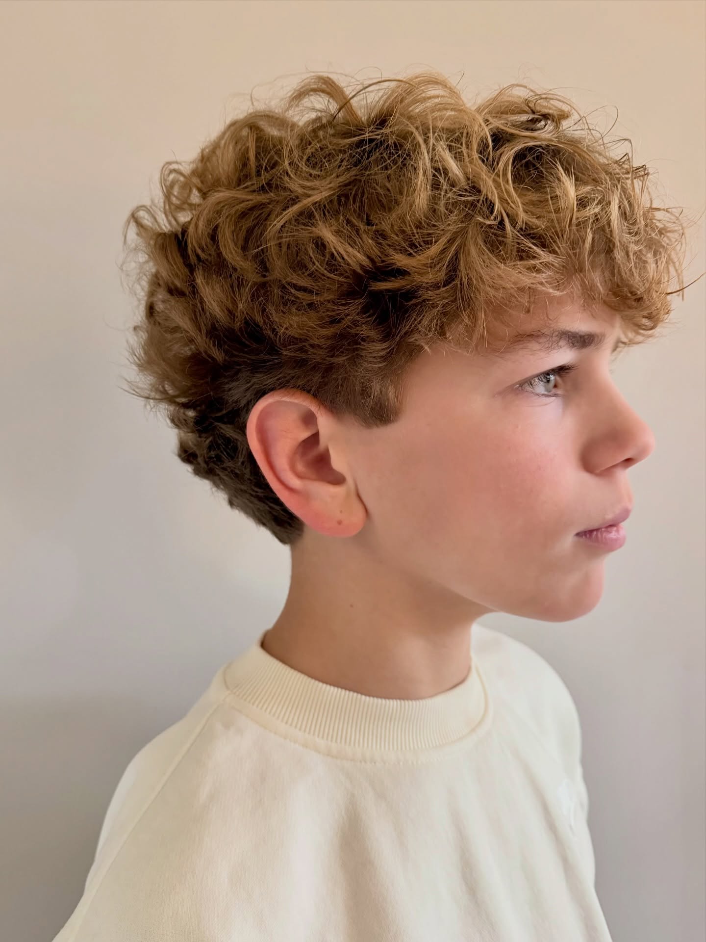 Textured Honey Blonde Curls For Boys