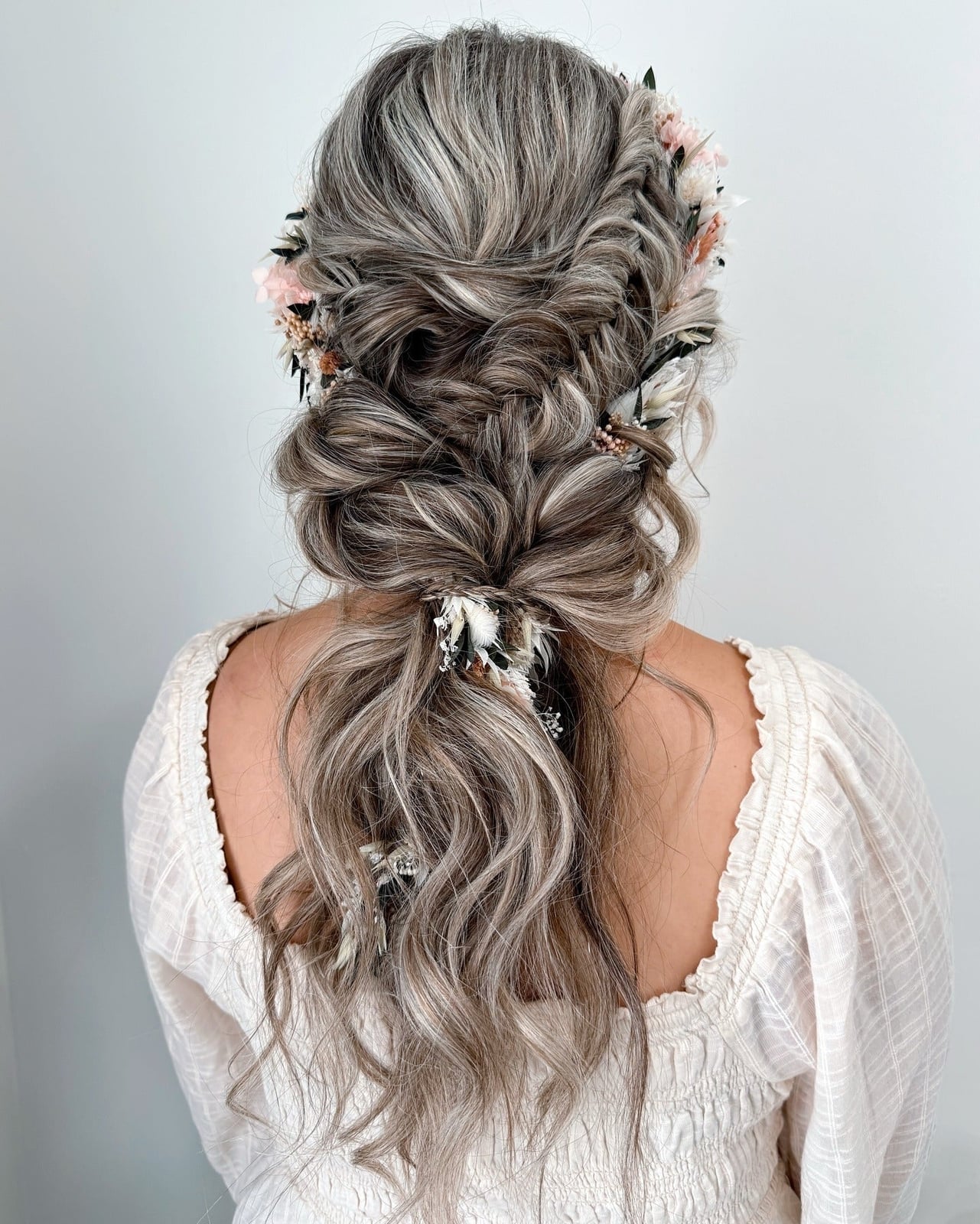 Intricate Ash Blonde Braided Updo — Winter Formal Hairstyles