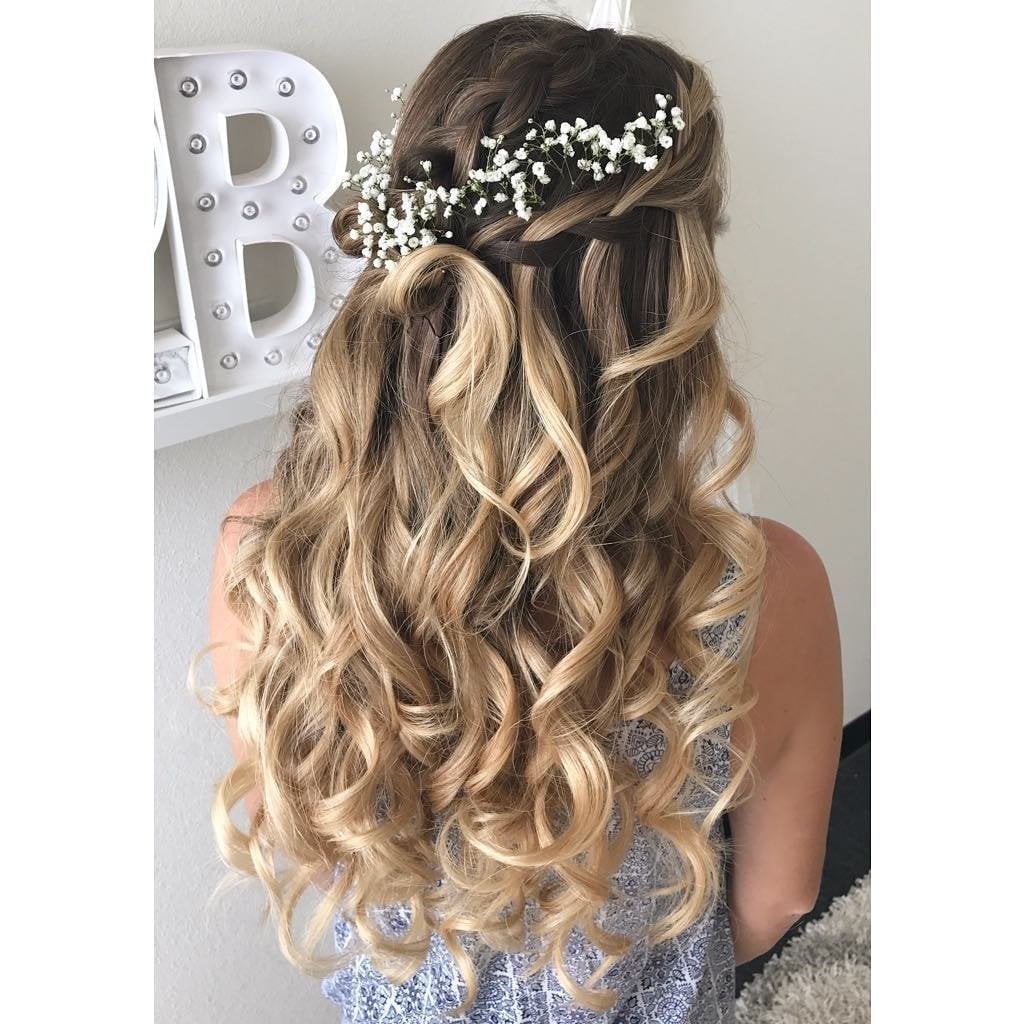 Half-Up Half-Down With Braids and Curls — Winter Formal Hairstyles